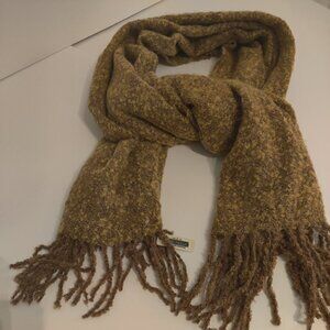 Cole Street Long Winter Scarf in Dressy Golds and Yellows. Unknown Fiber Soft